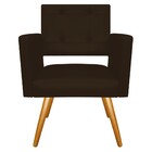 Kit 02 Poltronas Gênesis E Puff Sofia Palito Mel Corano Marro