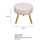 Kit 02 Poltronas Gênesis E Puff Sofia Palito Mel Corano Rosa