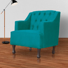 Kit 02 Poltronas Genesis Luxo Suede Cores - Ds Estofados - Az