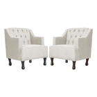 Kit 02 Poltronas Genesis Luxo Suede Cores - Ds Estofados - Be