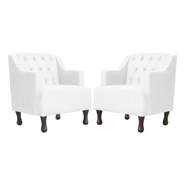 Kit 02 Poltronas Genesis Luxo Suede Cores - Ds Estofados - Br