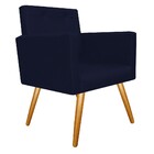 Kit 02 Poltronas Gênesis Palito Mel Corano Azul Marinho - Ama