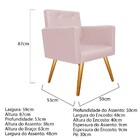 Kit 02 Poltronas Gênesis Palito Mel Corano Rosa Bebê - Amaren