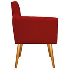 Kit 02 Poltronas Gênesis Palito Mel Suede Vermelho - Amarena