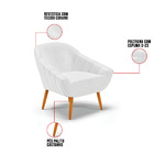 Kit 02 Poltronas Giovana Corano Pés Palito Castanho D03 - D'r