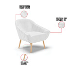 Kit 02 Poltronas Giovana Corano Pés Palito Natural D03 - D'ro