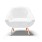 Kit 02 Poltronas Giovana Corano Pés Palito Natural D03 - D'ro