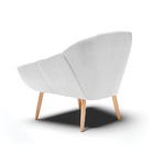 Kit 02 Poltronas Giovana Corano Pés Palito Natural D03 - D'ro