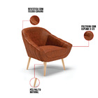 Kit 02 Poltronas Giovana Corano Pés Palito Natural D03 - D'ro