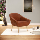 Kit 02 Poltronas Giovana Corano Pés Palito Natural D03 - D'ro