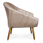 Kit 02 Poltronas Giovana Corano Vintage Capuccino Pés Palito