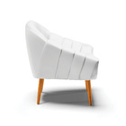 Kit 02 Poltronas Giovana Corino Pés Palito Castanho D03 - D'r