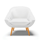 Kit 02 Poltronas Giovana Corino Pés Palito Castanho D03 - D'r