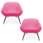 Kit 02 Poltronas Giovana Corino Pés Palito De Ferro - D'rossi