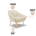 Kit 02 Poltronas Giovana Corino Pés Palito Natural D03 - D'ro