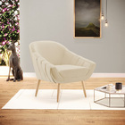 Kit 02 Poltronas Giovana Corino Pés Palito Natural D03 - D'ro