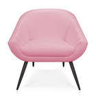 Kit 02 Poltronas Giovana Corino Rosa Bebê Pés Palito De Ferro