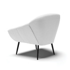 Kit 02 Poltronas Giovana Linho Cinza A05 Pés Palito De Ferro