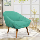 Kit 02 Poltronas Giovana Linho Pés Palito Castanho D03 - D'ro