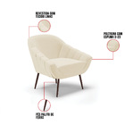 Kit 02 Poltronas Giovana Linho Pés Palito De Ferro - D'rossi