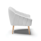 Kit 02 Poltronas Giovana Linho Pés Palito Natural D03 - D'ros