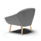 Kit 02 Poltronas Giovana Linho Pés Palito Natural - D'rossi -