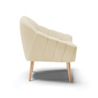 Kit 02 Poltronas Giovana Linho Pés Palito Natural - D'rossi -