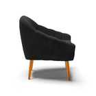 Kit 02 Poltronas Giovana Suede Pés Palito Castanho D03 - D'ro