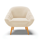 Kit 02 Poltronas Giovana Suede Pés Palito Castanho D03 - D'ro