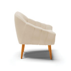 Kit 02 Poltronas Giovana Suede Pés Palito Castanho D03 - D'ro