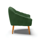 Kit 02 Poltronas Giovana Suede Pés Palito Castanho - Indo Dec