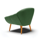 Kit 02 Poltronas Giovana Suede Pés Palito Castanho - Indo Dec