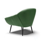 Kit 02 Poltronas Giovana Suede Verde Pés Palito De Ferro D03