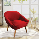 Kit 02 Poltronas Giovana Veludo Bordado Bordô Pés Palito Cast