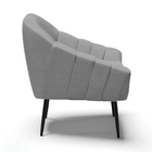 Kit 02 Poltronas Giovana Veludo Luxo Grafite A131 Pés Palito