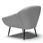 Kit 02 Poltronas Giovana Veludo Luxo Grafite A131 Pés Palito