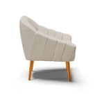 Kit 02 Poltronas Giovana Veludo Luxo Pés Palito Castanho - In