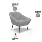 Kit 02 Poltronas Giovana Veludo Luxo Pés Palito De Ferro - D'