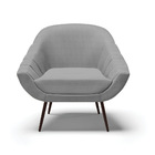 Kit 02 Poltronas Giovana Veludo Luxo Pés Palito De Ferro - D'