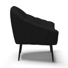 Kit 02 Poltronas Giovana Veludo Luxo Preto A81 Pés Palito De