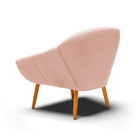 Kit 02 Poltronas Giovana Veludo Pés Palito Castanho D03 - D'r