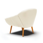 Kit 02 Poltronas Giovana Veludo Pés Palito Castanho D03 - D'r