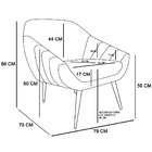 Kit 02 Poltronas Giovana Veludo Pés Palito De Ferro D03 - D'r
