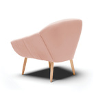 Kit 02 Poltronas Giovana Veludo Pés Palito Natural D03 - D'ro