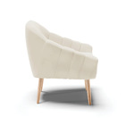 Kit 02 Poltronas Giovana Veludo Pés Palito Natural D03 - D'ro