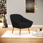 Kit 02 Poltronas Giovana Veludo Preto A81 Luxo Pés Palito Cas