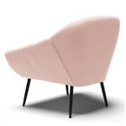 Kit 02 Poltronas Giovana Veludo Rosê Pés Palito De Ferro D03
