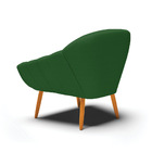 Kit 02 Poltronas Giovana Veludo Verde A136 Luxo Pés Palito Ca