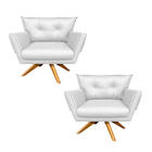 Kit 02 Poltronas Giratoria Anitta Corino