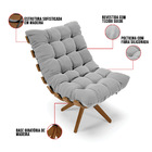 Kit 02 Poltronas Giratória Costela Suede Base Madeira Ma30 -
